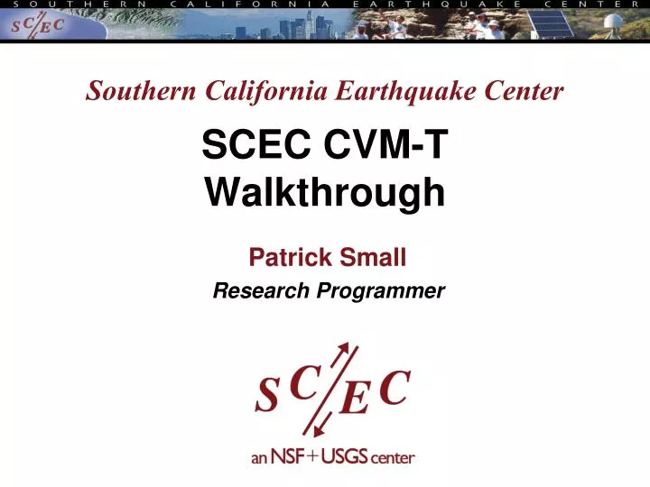 southern california earthquake center scec cvm t walkthrough