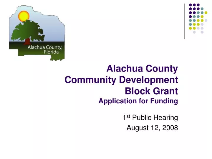 alachua county community development block grant application for funding