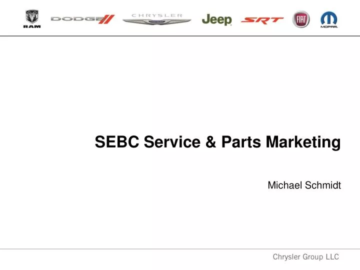 sebc service parts marketing