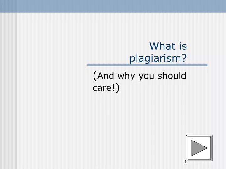 what is plagiarism