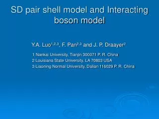 SD pair shell model and Interacting boson model