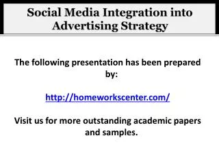 Social Media Integration into Advertising Strategy
