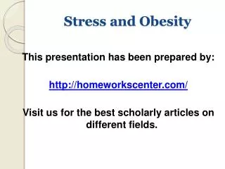 Stress and Obesity