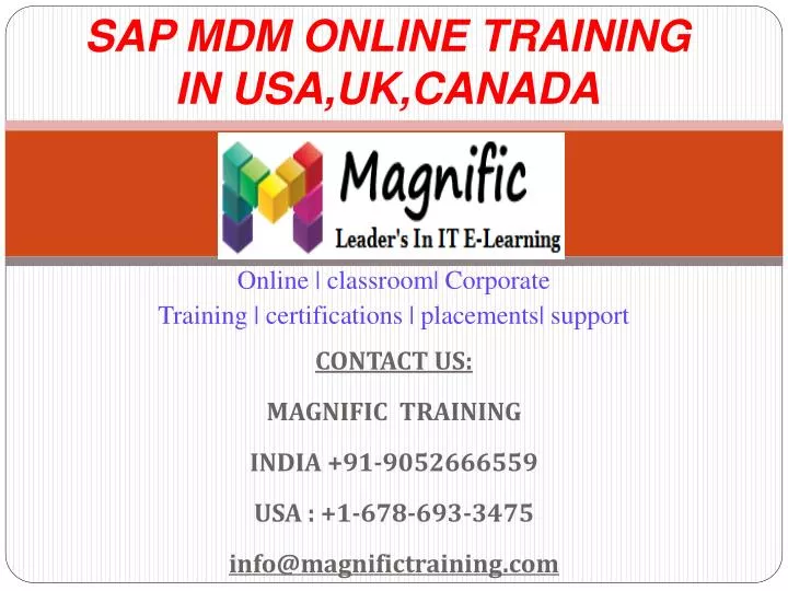 sap mdm online training in usa uk canada