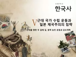 근대 국가 수립 운동과 일본 제국주의의 침략