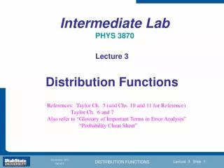 Intermediate Lab PHYS 3870
