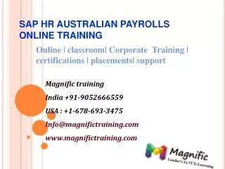 sap hr australia payrolls online training