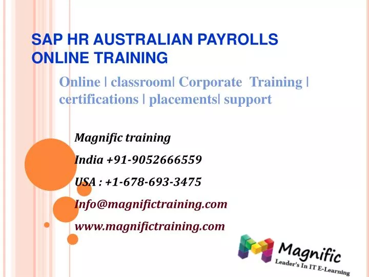 sap hr australian payrolls online training