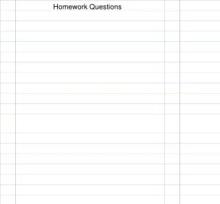 Homework Questions