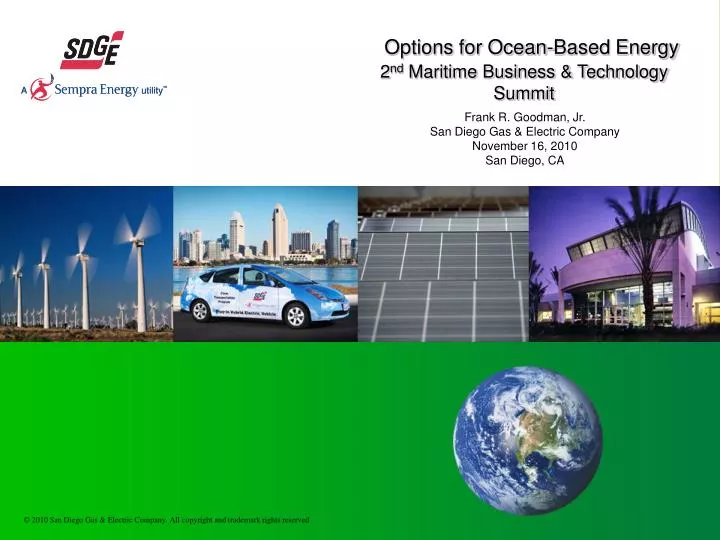 options for ocean based energy 2 nd maritime business technology summit