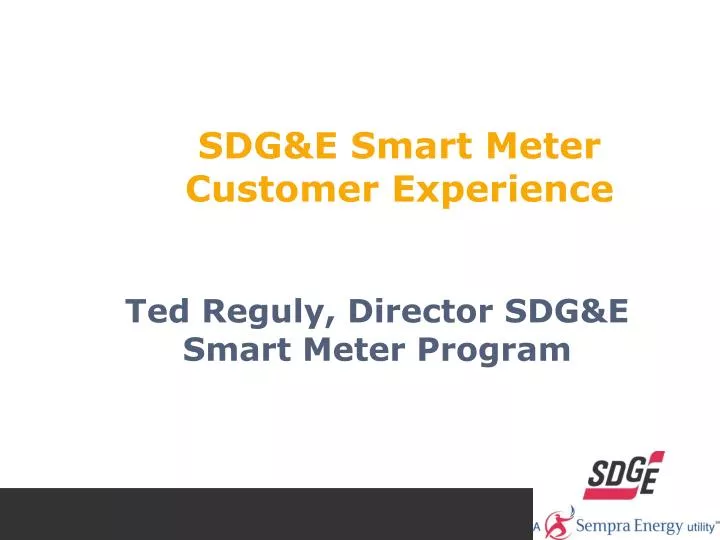 sdg e smart meter customer experience
