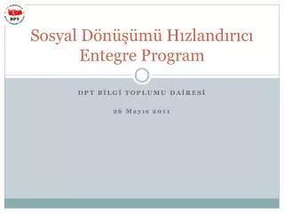 sosyal d n m h zland r c entegre program