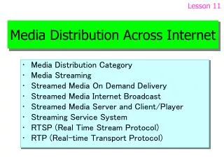 Media Distribution Across Internet