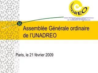 assembl e g n rale ordinaire de l unadreo