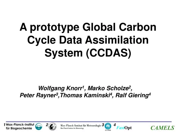 a prototype global carbon cycle data assimilation system ccdas