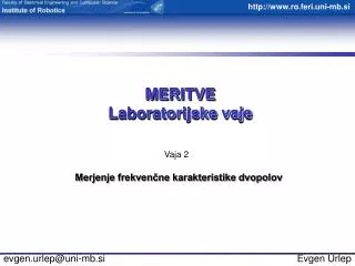 meritve laboratorijske vaje