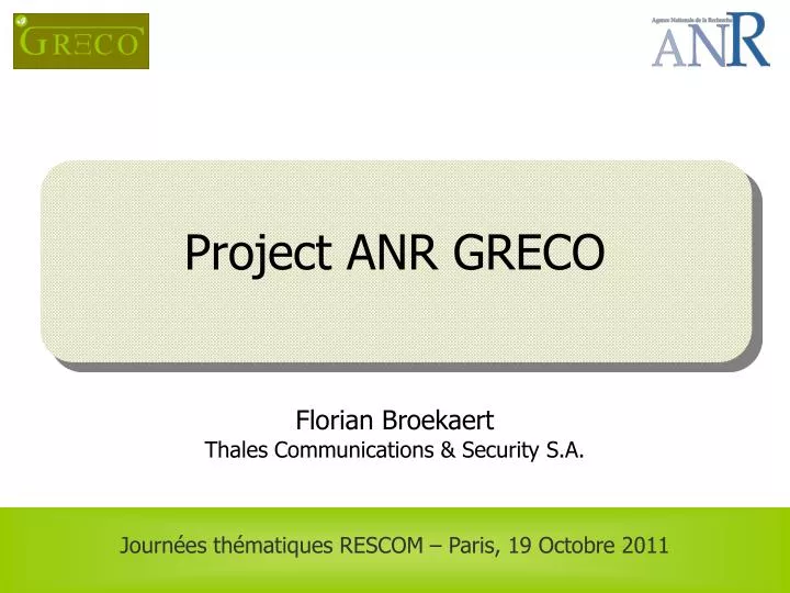 project anr greco