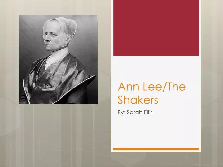 ann lee the shakers