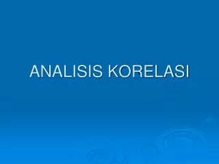 analisis korelasi