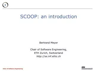 SCOOP: an introduction
