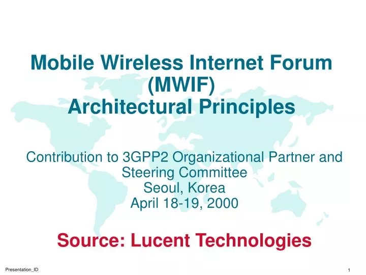 mobile wireless internet forum mwif architectural principles
