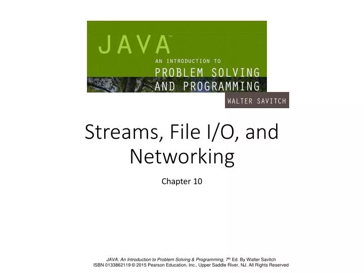 streams file i o and networking