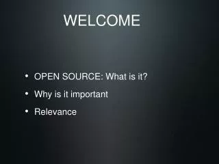 welcome
