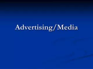 Advertising/Media