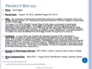 Product Recall