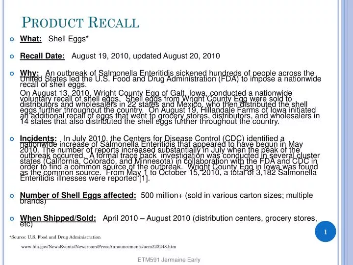 product recall
