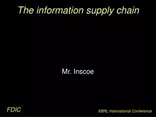 The information supply chain