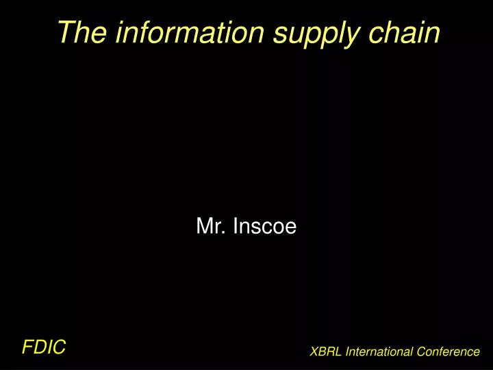 the information supply chain