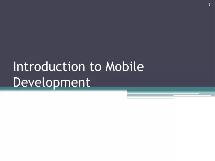 introduction to mobile development