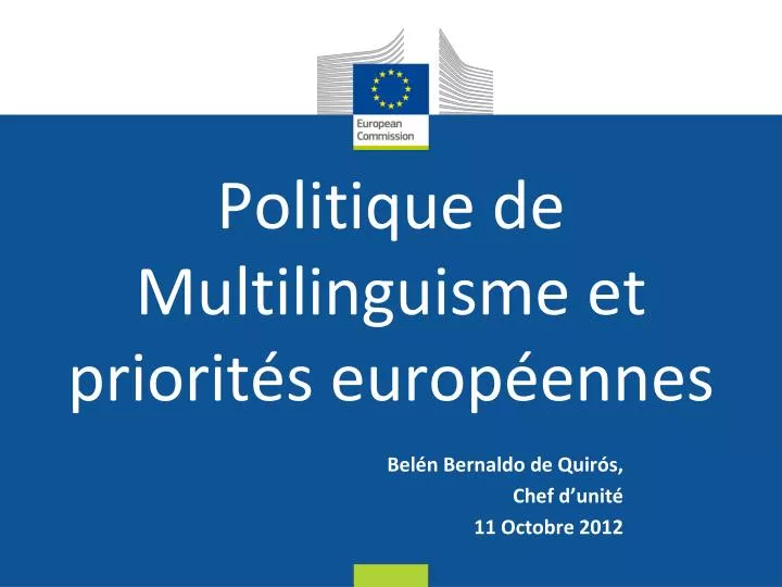 politique de multilinguisme et priorit s europ ennes