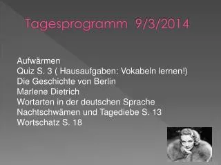 tagesprogramm 9 3 2014