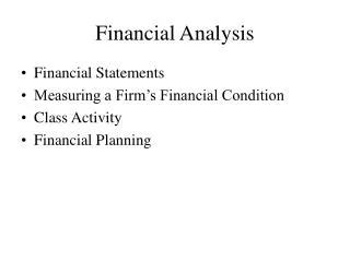 Financial Analysis