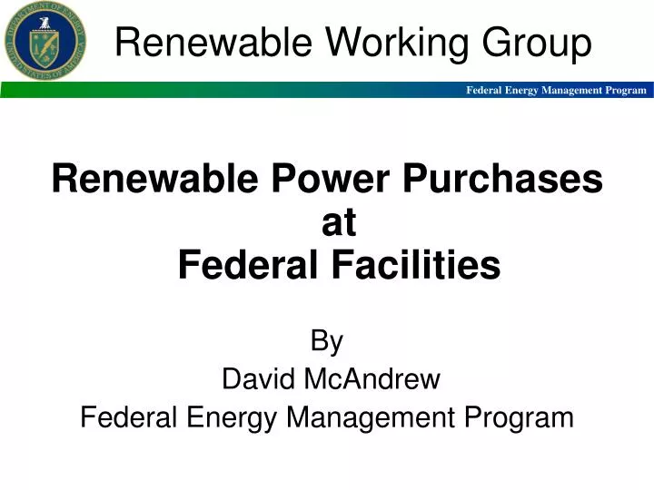 renewable working group