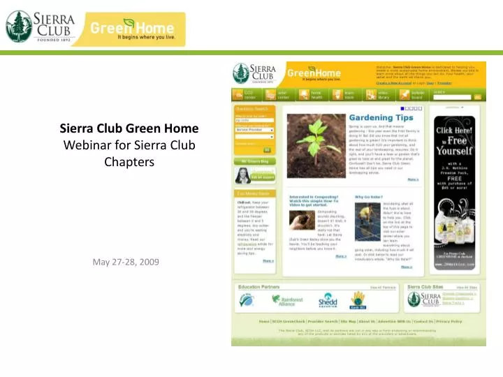 sierra club green home webinar for sierra club chapters
