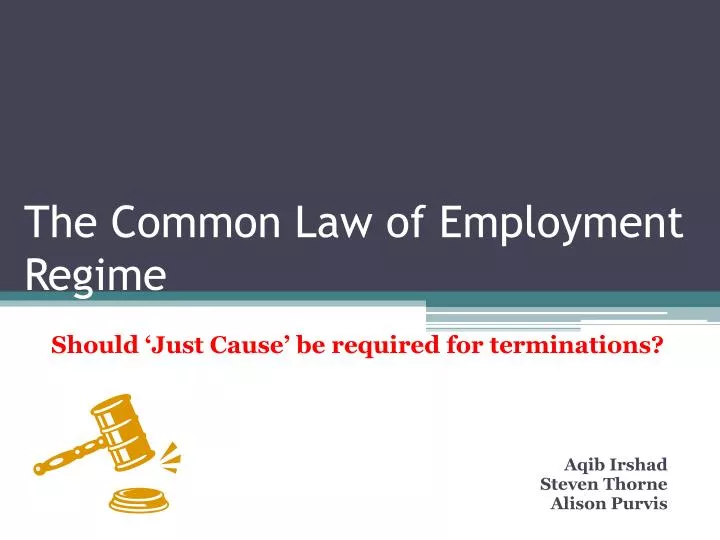 the common law of employment regime