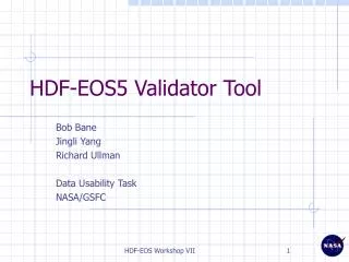 HDF-EOS5 Validator Tool