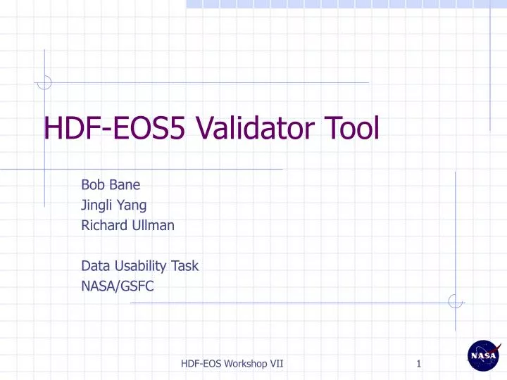hdf eos5 validator tool