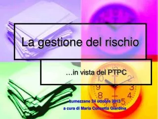 la gestione del rischio