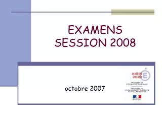 examens session 2008