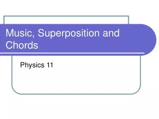 Music, Superposition and Chords