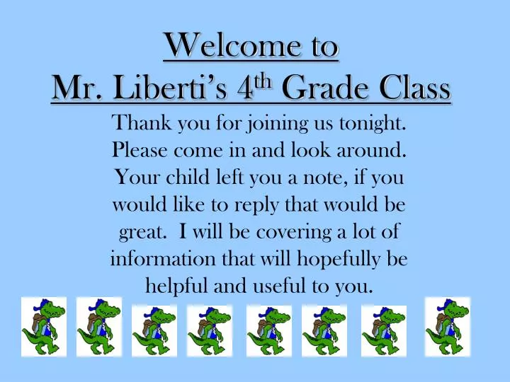 welcome to mr liberti s 4 th grade class