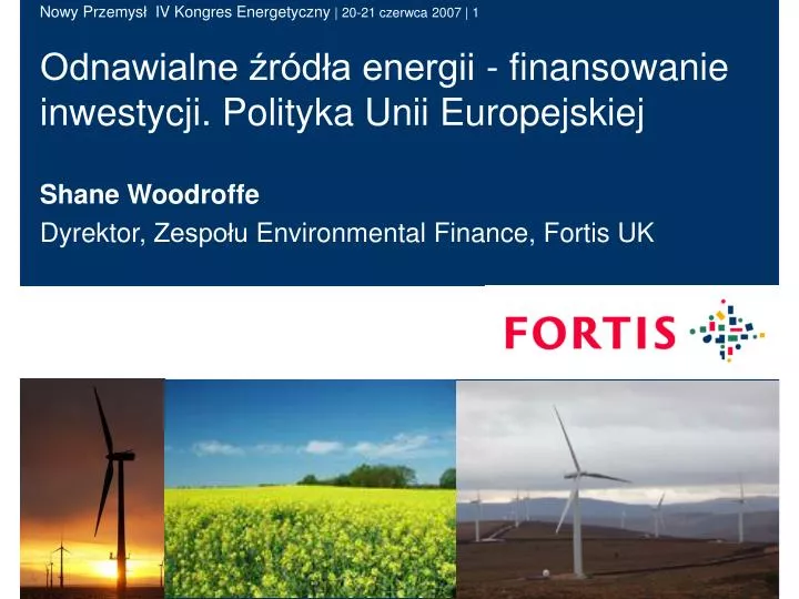 odnawialne r d a energii finansowanie inwestycji polityka unii europejskiej