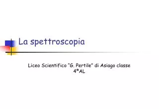 la spettroscopia