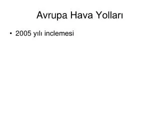 avrupa hava yollar