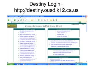 Destiny Login= destiny.ousd.k12