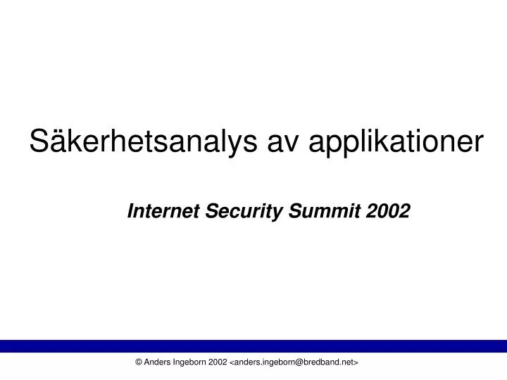internet security summit 2002